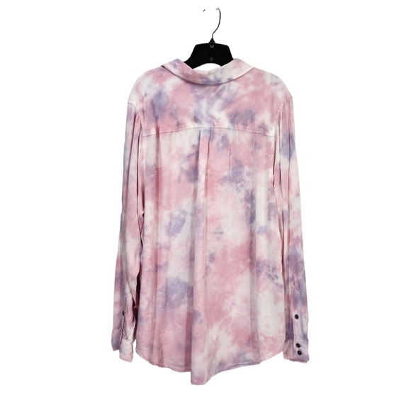 Torrid Women's Lizzie Rayon Twill Button-Up Long Sleeve Shirt - 2X - Picture 6 of 8